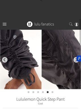 Lululemon Quick Step Pant in Coal or blurred grey